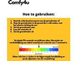 4 in 1 grondmeter - Digitaal - PH waarde meter - Grondvochtigheid - Lichtintensiteit - Buitentemperatuurmeter - Tuin - Buiten - Vochtmeter - Bodemtester