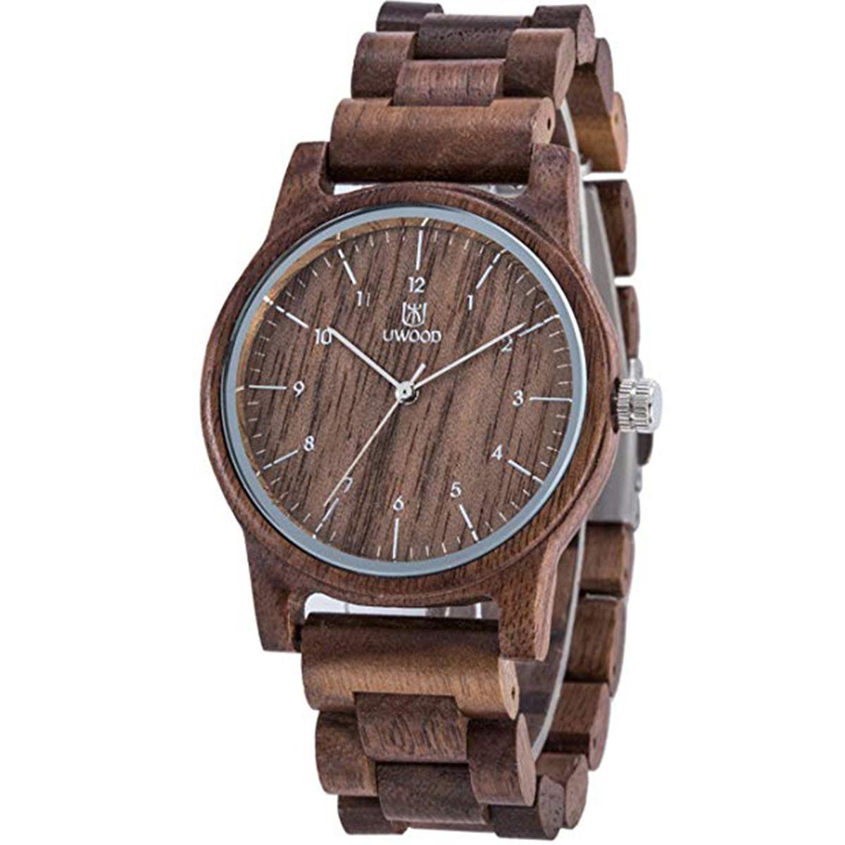 Victorious Bruin Houten Horloge Wood Collections - Heren Horloge - Dames Horloge - Ø40mm