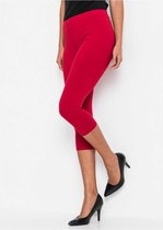 Premium Dames Driekwart Legging | 3 Kwart Legging | Rood - L