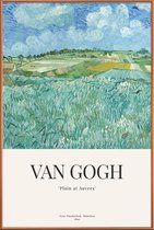 JUNIQE - Poster met kunststof lijst Van Gogh - Plain Near Auvers