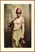 JUNIQE - Poster met kunststof lijst Grecian -40x60 /Bruin & Grijs