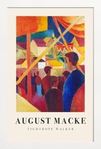 JUNIQE - Poster in houten lijst Macke - Tightrope Walker -20x30