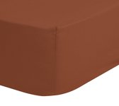 Good Morning Hoeslaken jersey 180x220 cm terracottakleurig