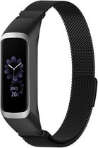 Milanees Smartwatch bandje - Geschikt voor  Samsung Galaxy Fit 2 Milanese band - zwart - Strap-it Horlogeband / Polsband / Armband