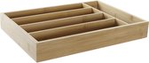 Bamboe houten bestek bak/lade 35.5 x 25.5 x 5 cm - bestekbakken/lades