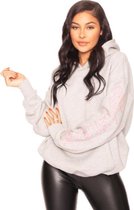 LA Sisters Oversized Pocket Hoodie - Grey - Maat S