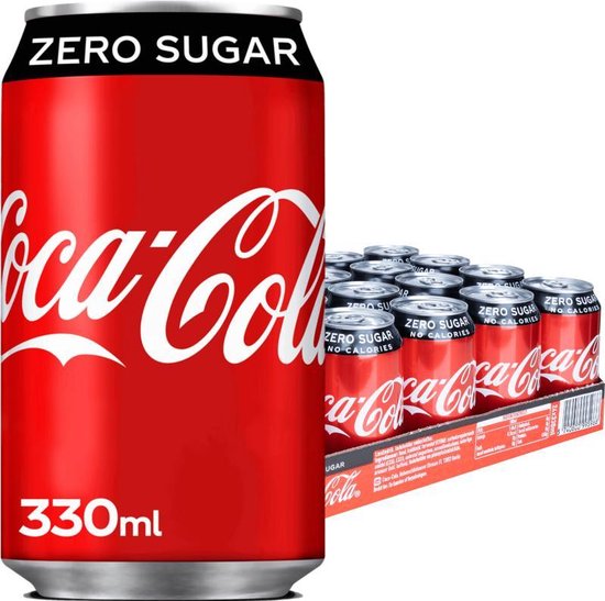 Coca Cola Zero Sugar Blikjes Tray - 24 x 33cl - Coca-Cola