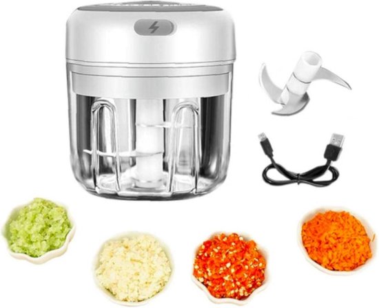 JAP Multi Chop hakmolen, universele hakmolen, voedselverwerker, elektrische multifunctionele hakmolen, chopper, blender, 400 W, met 6 titanium messen JAP Multi Chop hakmolen, universele hakmolen, voedselverwerker, elektrische multifunctionele hakmolen, chopper, blender, 400 W, met 6 titanium messen