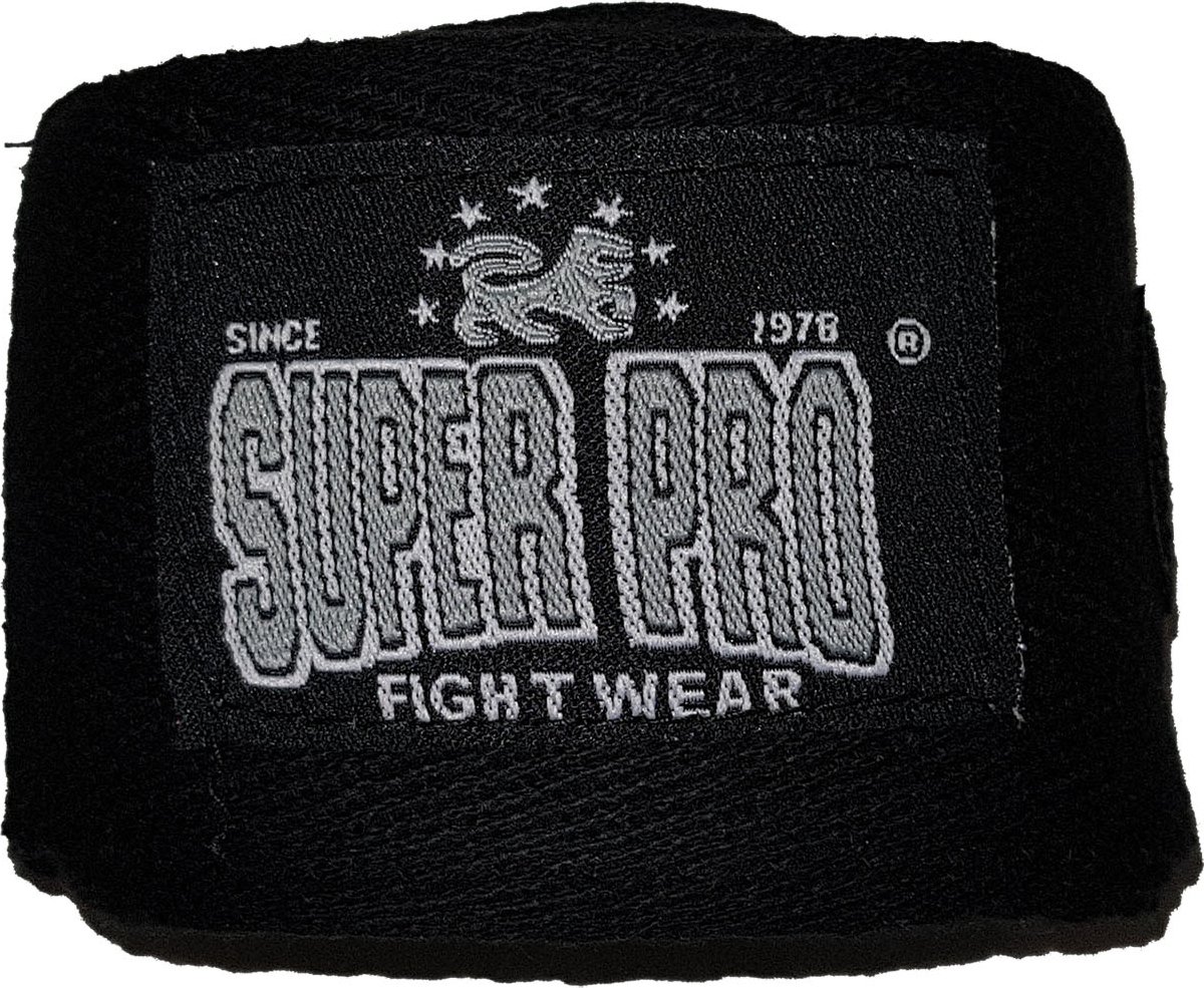 Super Pro Bandage Zonder Rek Zwart 450cm