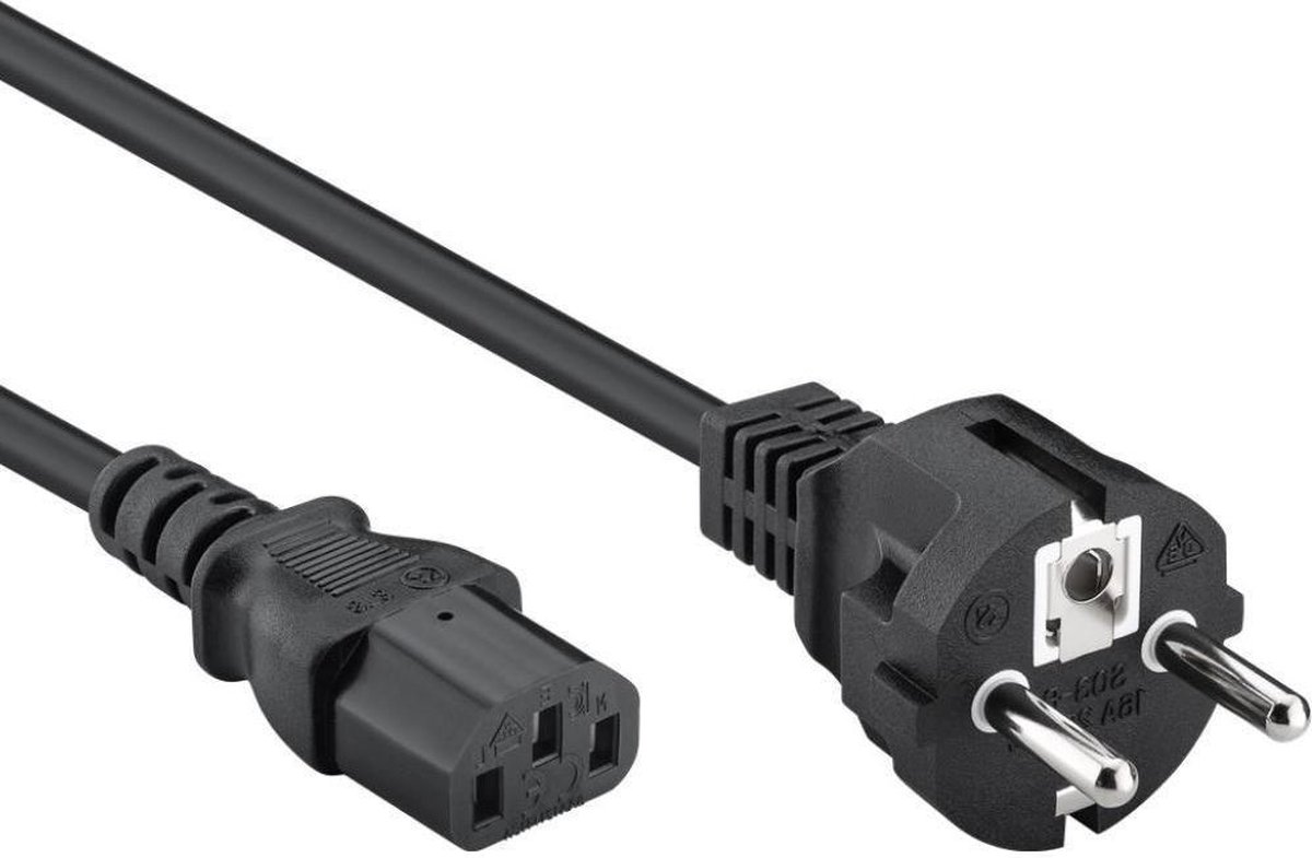 C13 apparaatsnoer - 7.5 meter - Zwart - Allteq
