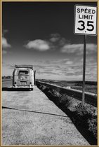 JUNIQE - Poster met kunststof lijst 35 -40x60 /Wit & Zwart