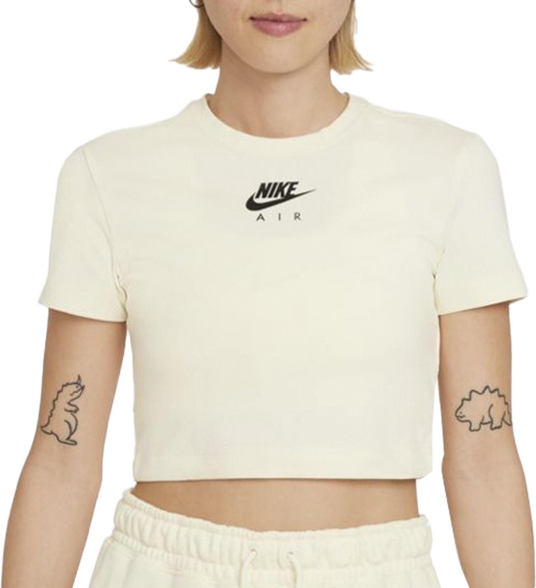 T-shirt Nike Air - Femme - Jaune clair - Noir | bol.com