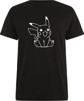 Pokémon T-shirt zwart Pikachu maat 152