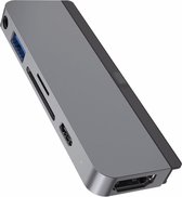 HYPER Hub USB-C HyperDrive 6-in-1 voor iPad Pro / Air - Poorten: HDMI 4K60Hz - Voeding 60 W - Spacegrijs