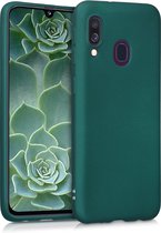 kwmobile telefoonhoesje voor Samsung Galaxy A40 - Hoesje voor smartphone - Back cover in metallic donkergroen