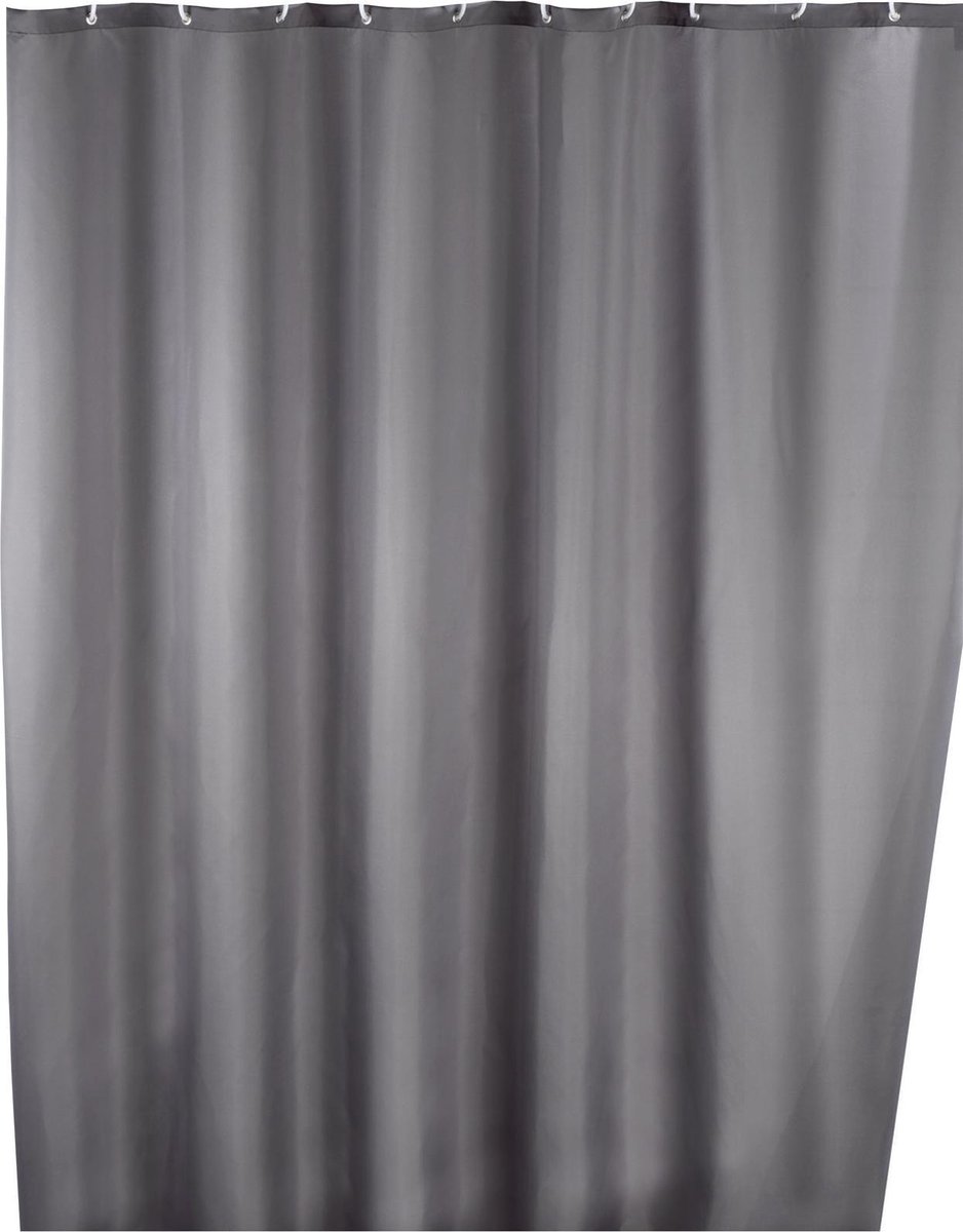 WENKO Anti-schimmel douchegordijn uni grijs 180x200cm polyester