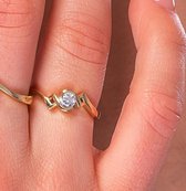 Hemels juwelier- HMLR134- Dames- Damesring- 14k geel gouden- Ring- Verlovingsring- Maat56 - 18mm- Moederdag aanbieding