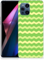 Smartphone hoesje OPPO Find X3 | X3 Pro TPU Case Waves Green