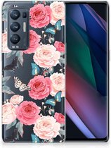 Smartphone hoesje OPPO Find X3 Neo Telefoontas Butterfly Roses