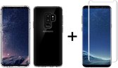Samsung Galaxy S9 Plus hoesje siliconen case transparant - 1x Samsung Galaxy S9 Plus Screenprotector UV