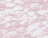 DESIGN WOLKEN BEHANG - Roze Wit - "Architects Paper" AS Creation Jungle Chic