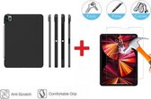 2-In-1 Screenprotector Hoesje Bescherming Protector Set Geschikt Voor Apple iPad Pro 11 Inch (2021) Wifi/5G Tablet - Full Cover Tempered Glass Screen Protector Met Siliconen Back Bescherm Hoe