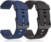 Smartwatch-Trends S205L – Vervanging Horlogeband –  Siliconen bandje - Zwart en Blauw