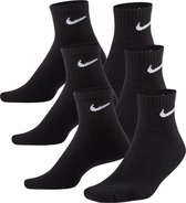 Nike Nike Everyday Cushion Ankle Sokken - Maat 38-42 - Unisex - zwart - wit