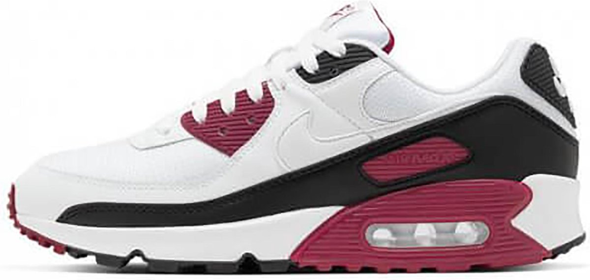 Nike Nike Air Max 90 Wit / Maroon / Zwart - Heren Sneaker - CT4352-104