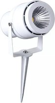 220 Volt - Tuinlamp - Neutraal wit - 12 Watt - Witte behuizing - Grond spot