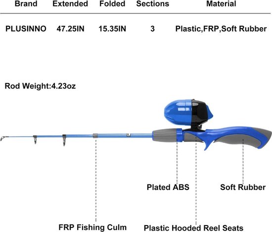 Canne à pêche WaterFUN® Enfants - Avec moulinet de pêche, appâts de pêche,  accessoires