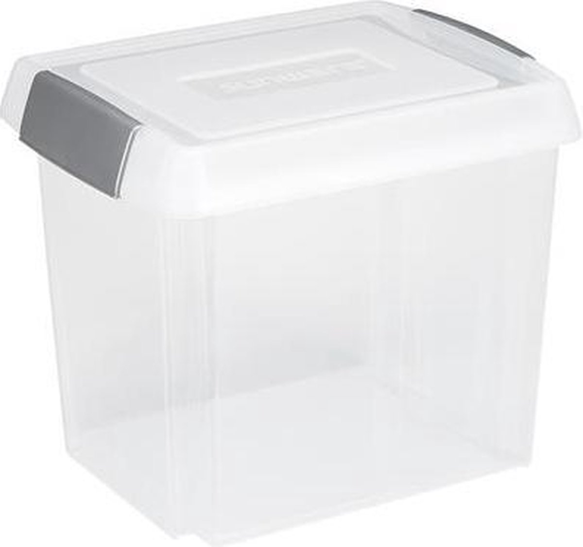 Sunware Nesta kantoor opbergbox 50L - 47.5x37x40.5 cm - Transparant/Grijs