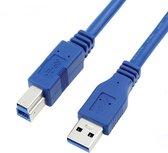 DrPhone USB 3.0 AM/BM - USB 3.0 A Male naar USB 3.0 B Male kabel - 1 Meter