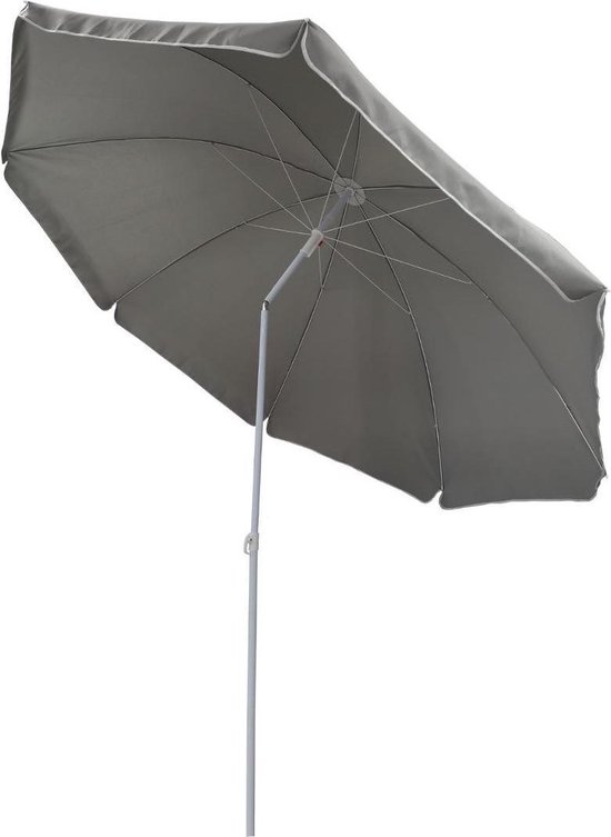 Draagbare strandparasol voor terras, in hoogte verstelbaar, ronde roze