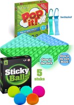 Pop It Glow in the dark Fidget Toys Pakket met Mesh and Marble van TikTok - Popit Speelgoed - Cadeau Kinderen - Ecomtrends®