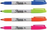 Sharpie permanente markers | Fijne punt | Diverse vrolijke kleuren | 4 stuks