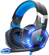 KOTION EACH G2000 gaming-headset - Zwart/Blauw - Geschikt voor PS4, Xbox One, Switch & Windows