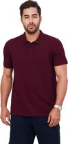 Polo Shirt Heren van 100% Katoen - Premium T Shirt Heren met Polokraag - Poloshirts heren met Korte Mouw - Poloshirts met Effen Bordeuaxe  kleur - Regular Fit Golf Polo / T shirts maat XXL