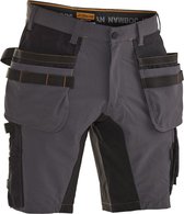 Jobman Advanced Stretch Korte Broek Holsterpockets 2196 - Mannen - Donkergrijs/Zwart - 60