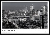 Poster Stad Rotterdam A2 - 42 x 59,4 cm (Exclusief Lijst)
