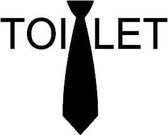 Sticker voor heren toilet met stropdas zwart | Rosami
