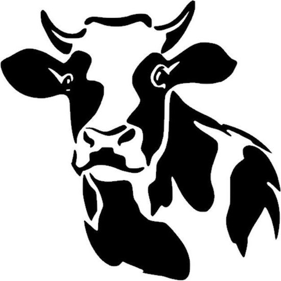 Small Sticker Vache dans un champ Poubelle à roulettes Panneau 