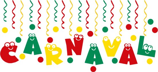 Bezet Gelijk Getand 44 delige stickerset herbruikbaar serpentine, confetti & carnaval | Rosami  | bol.com
