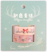 Kerst Duo Washi Tapes | Twee Verschillende Washi Tapes | Kerstmis Masking Tapes | Rendieren Herten Sneeuwmannen Sterren Strikken Kerstkransen | Versieren | Inpakken | Plakband | Jo