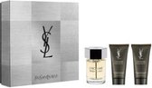 Ysl L'homme 3 Pcs Set: 3.4 Eau De Toilette Spray + 1.6 Aftershave Balm + 1.6 Shower Gel (hard Box)