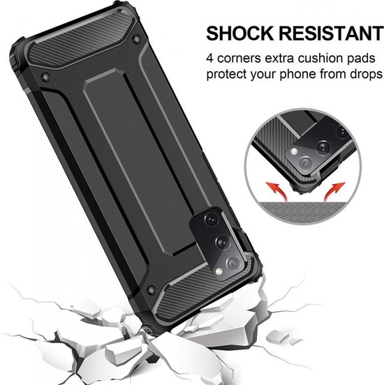 Coque Samsung Galaxy A20E Shock Proof Hybrid Backcover Noir
