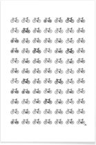 JUNIQE - Poster Bike Variations -30x45 /Wit & Zwart