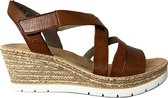 Rieker Gekleed Sandalen Hak - cognac - Maat 37