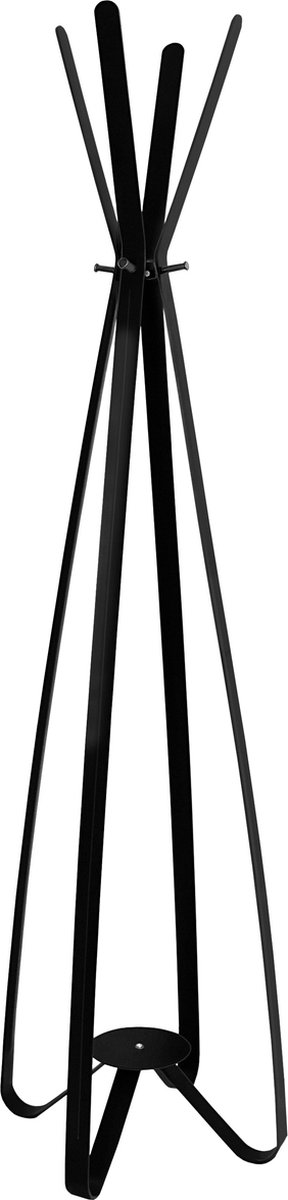 Gorillz Modi - kapstok staand - Staande Kapstok - 8 haken - Metaal - 170 cm - Zwart - Gorillz