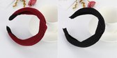 Haarband Dames | Haarbandjes | Fashion | Haarband trends | Haaraccessoires | | Zwart/Bordeaux Rood | 2stuks